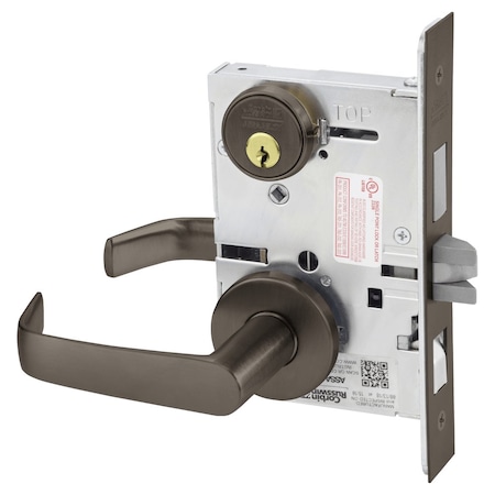 Corbin Russwin Entrance or Apartment Mortise Lock, NS Lever, A Rose, Oil Rubbed Bronze ML2048 NSA 613